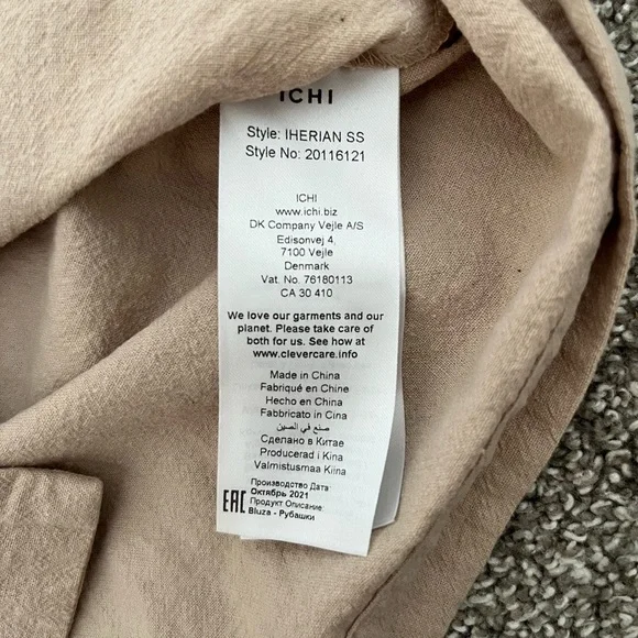 ICHI cotton button down top - Picture 5 of 8